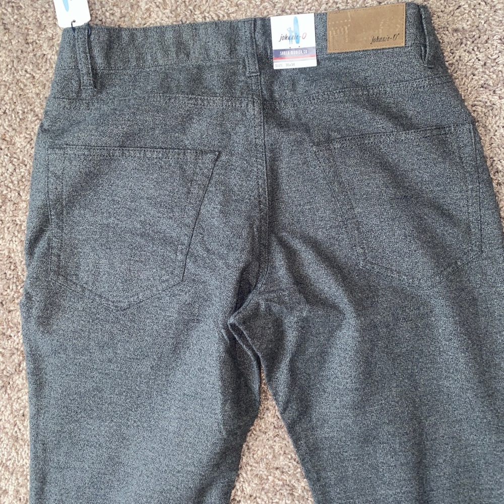 Johnnie-O Men's Heather Gray Noe Stretch Flannel Jeans Size 30x34 NWT $178 - Picture 4 of 5